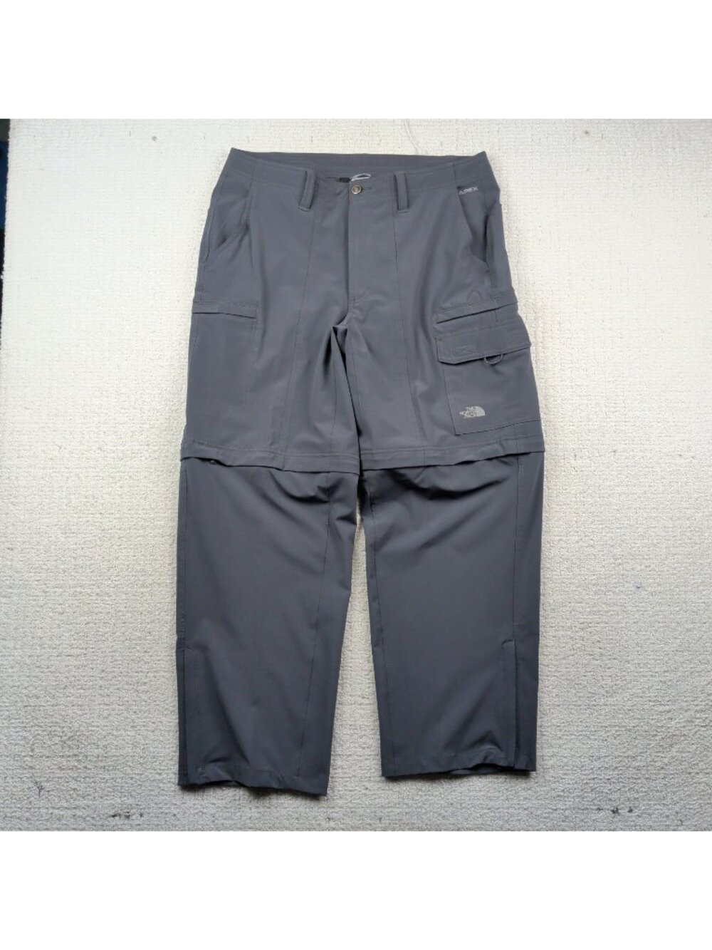 Y2K The North Face x Apex Cargo Techwear Pants Zip-Off Gorpcore Gray Men Sz 36